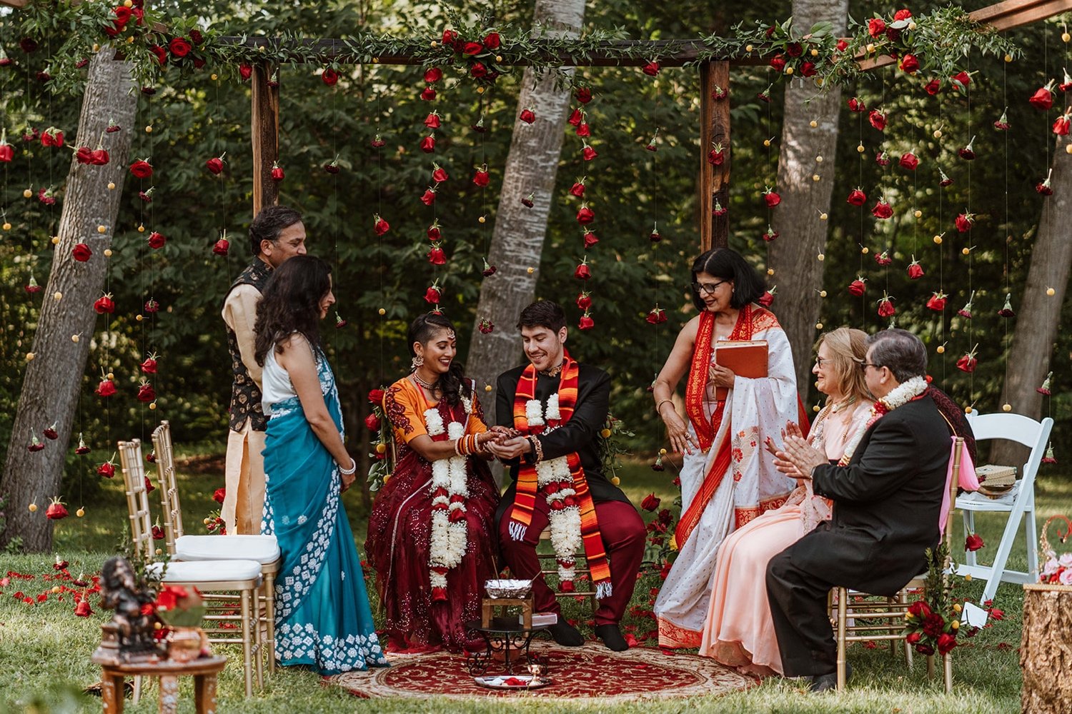 Bride and Groom in their multi-cultural ceremony