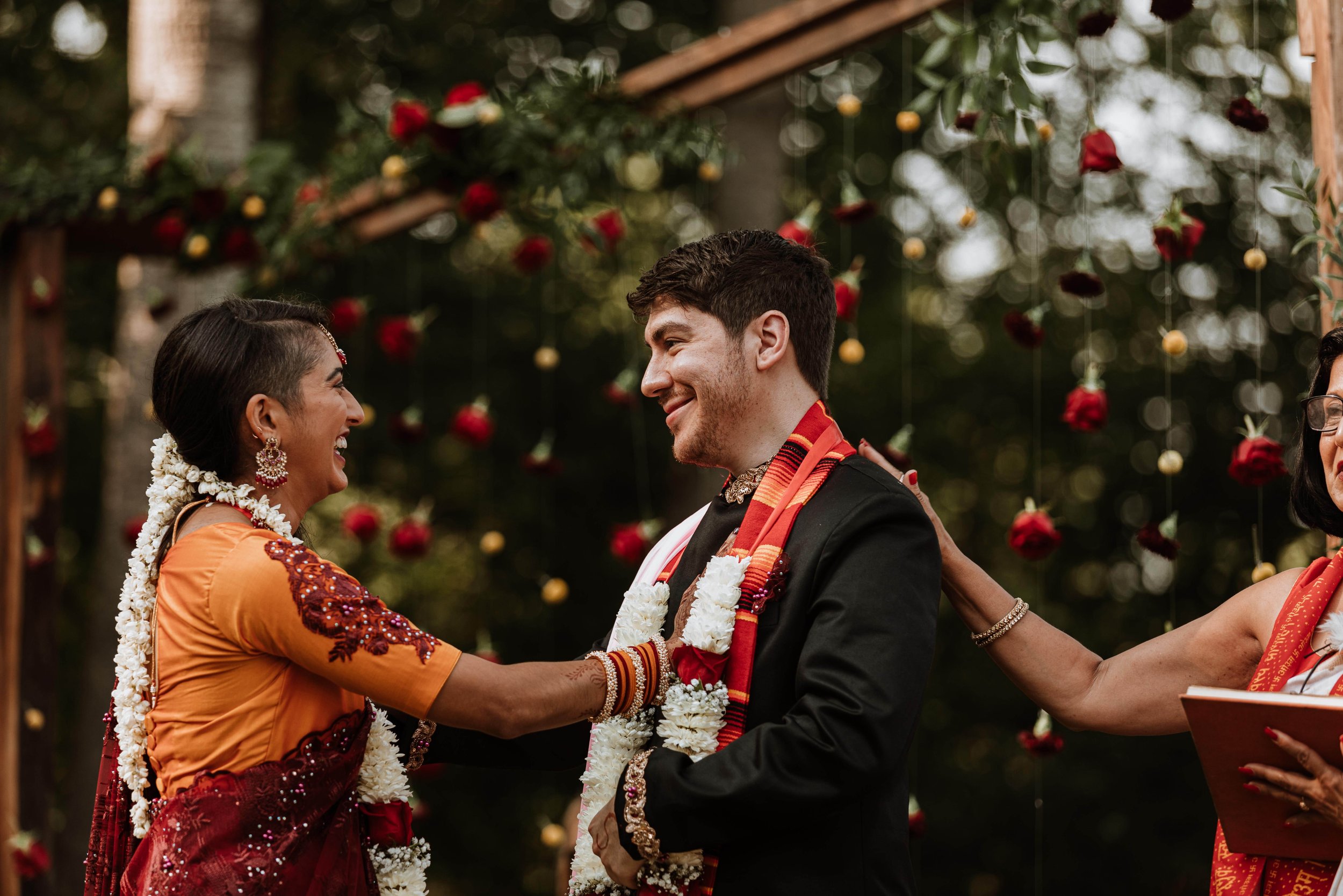 Bride and Groom during their ceremony at their Illinois Wedding
