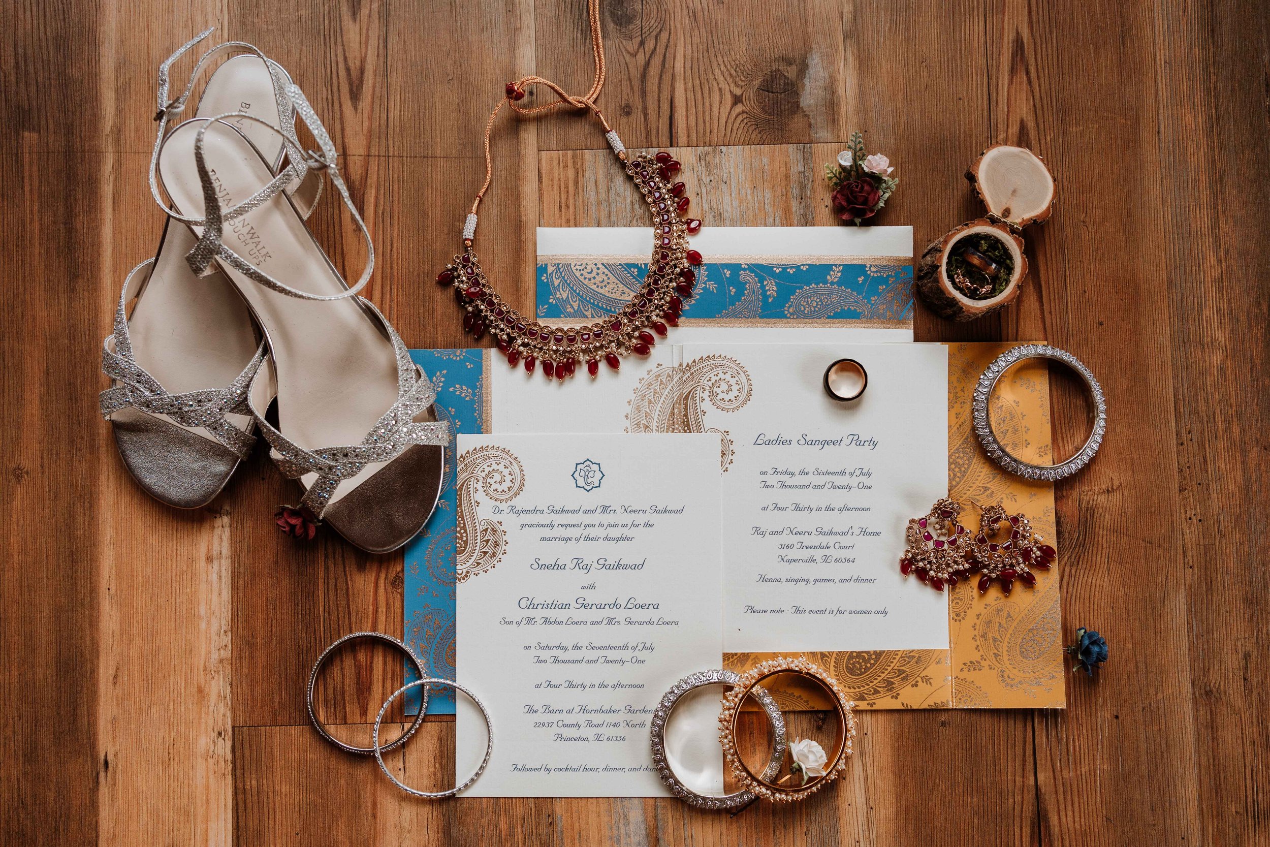Wedding day details for Hornbakers Gardens