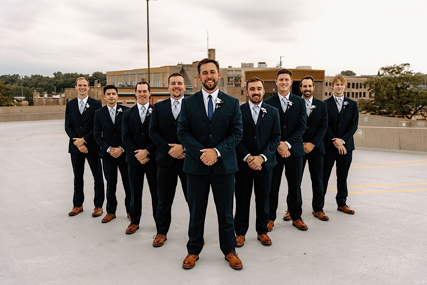 Groomsmen photos at their Elgin illinois wedding