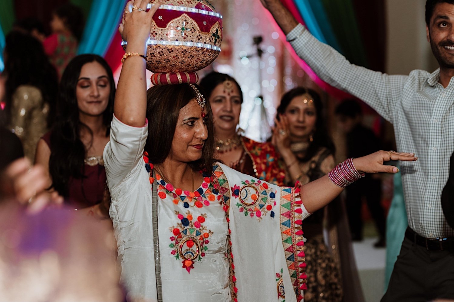 Dancing at Jago party during Indian Wedding