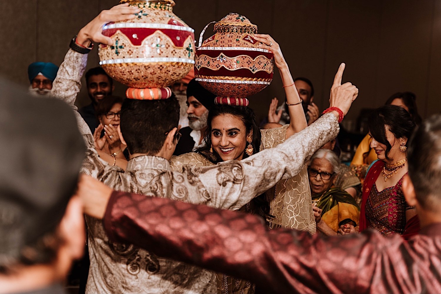 Dancing at Jago party during Indian Wedding