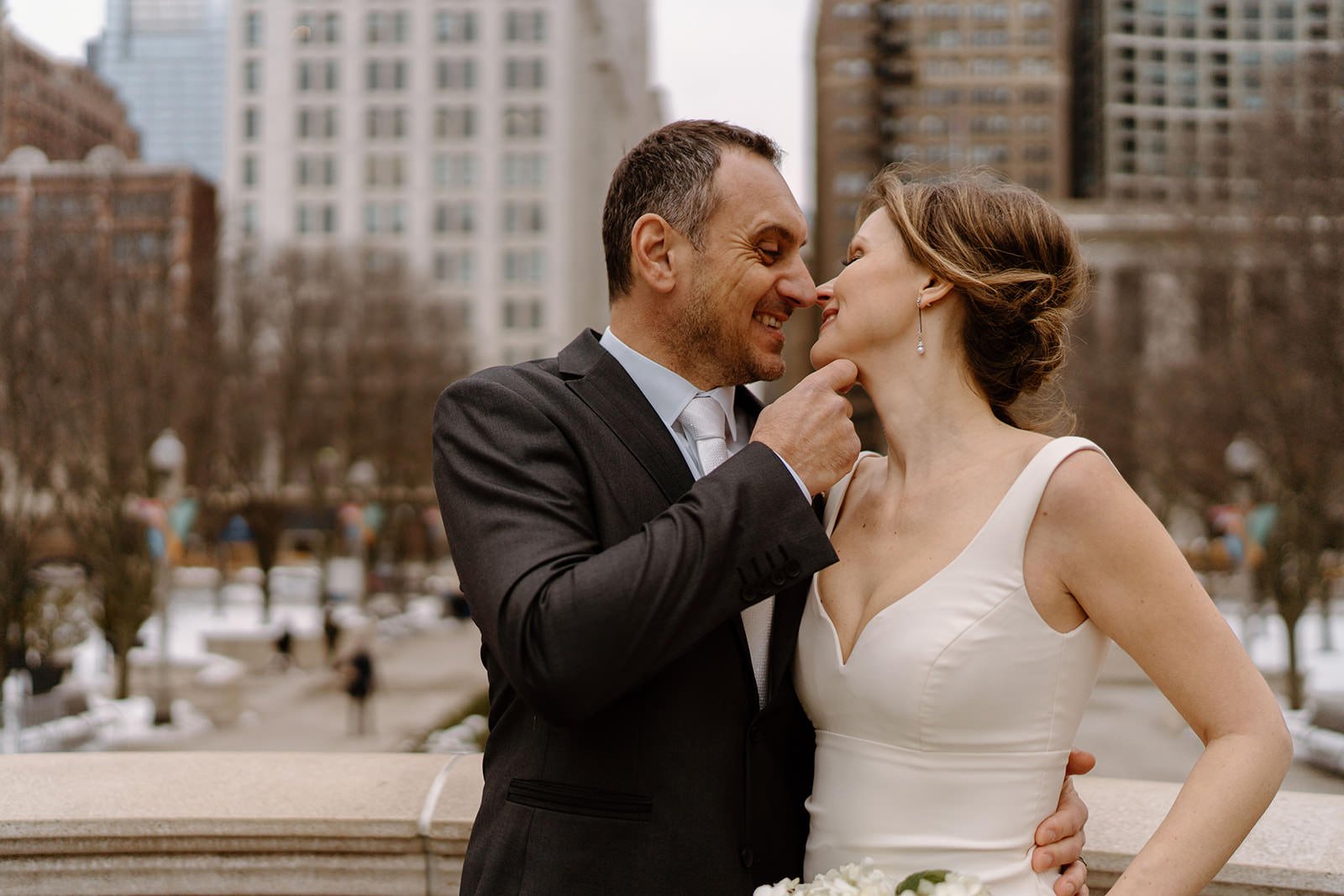 Wedding photos at Millennium Park