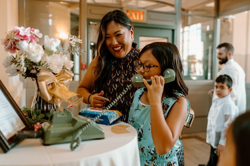 A wedding guest uses After the Tone to leave the newlyweds a heartfelt message on their wedding day.
