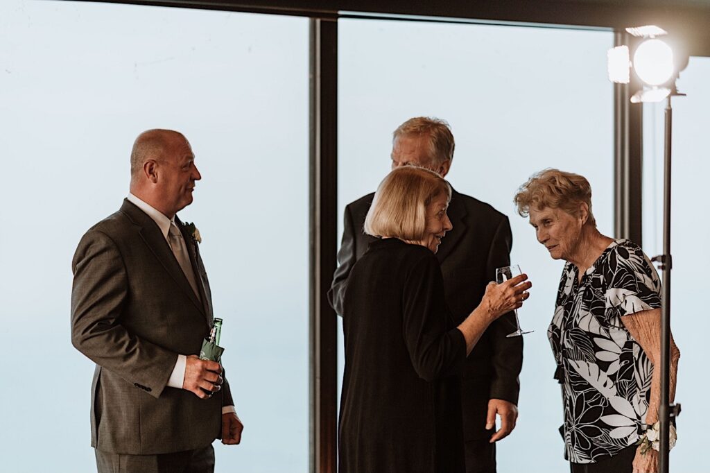 Guests enjoying drinks on the 95th Floor in Chicago