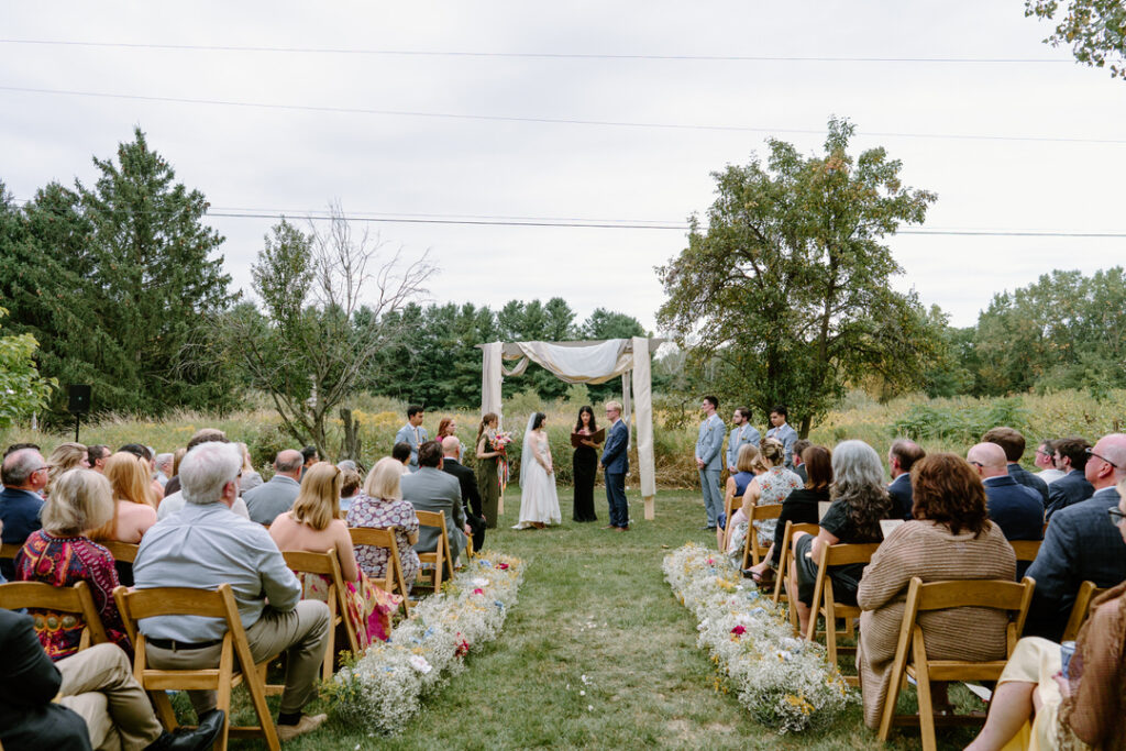 Destination wedding photographer Michigan family farm wedding