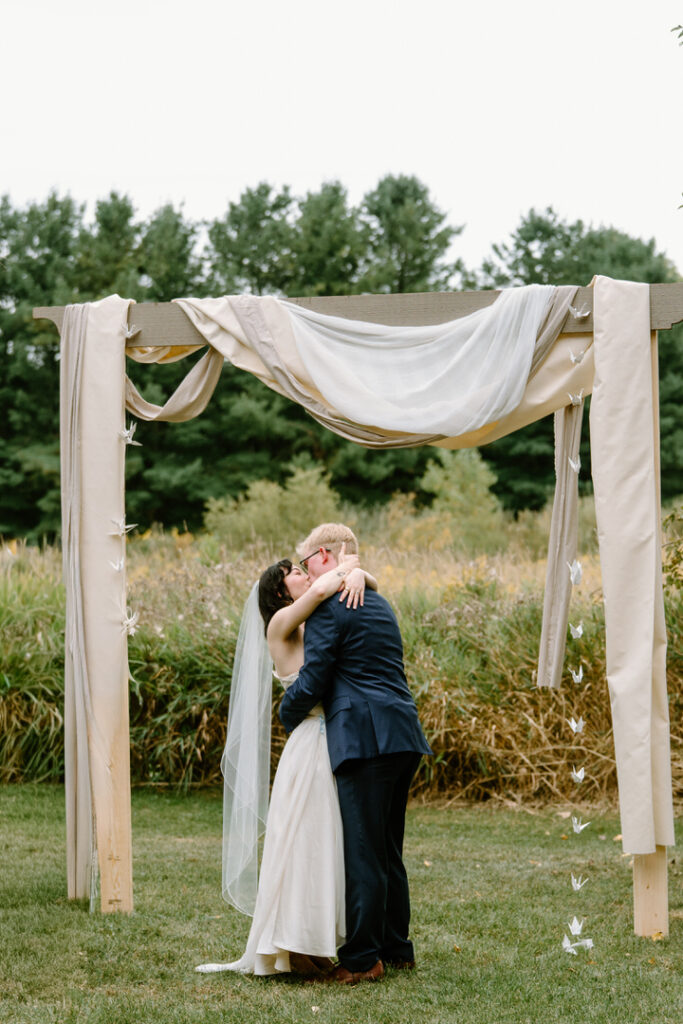 Destination wedding photographer Michigan family farm wedding