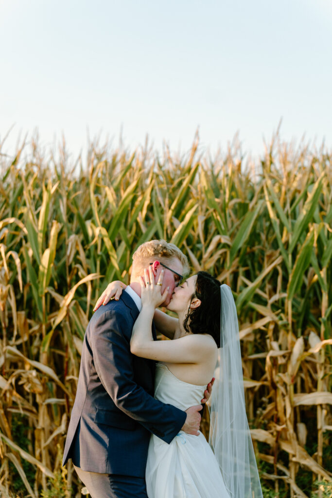 Destination wedding photographer Michigan family farm wedding