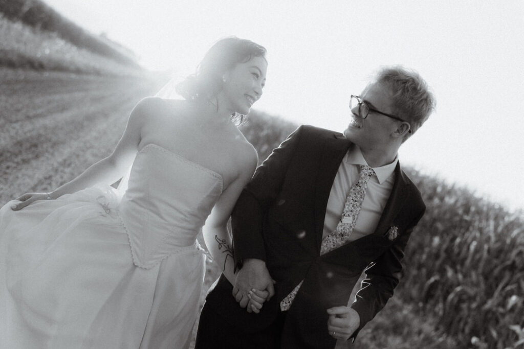 Destination wedding photographer Michigan family farm wedding