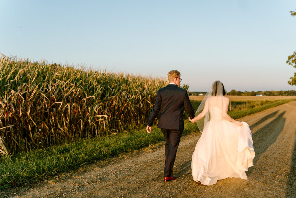 Destination wedding photographer Michigan family farm wedding