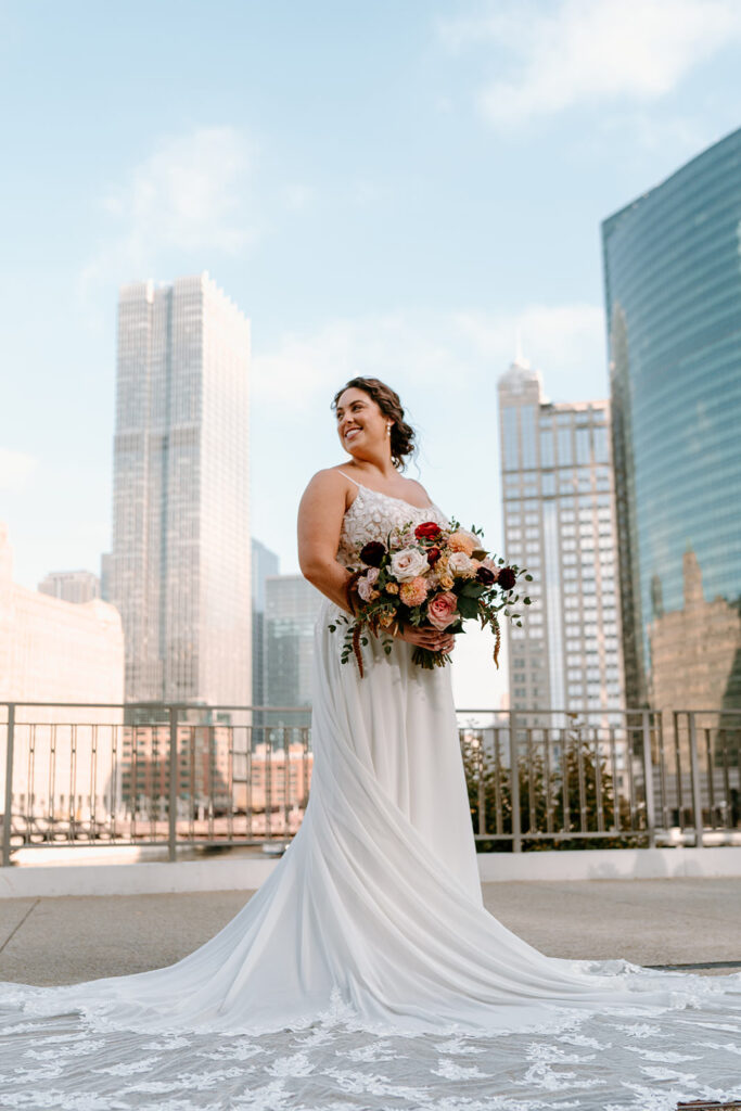 Portrait of bride on her wedding day