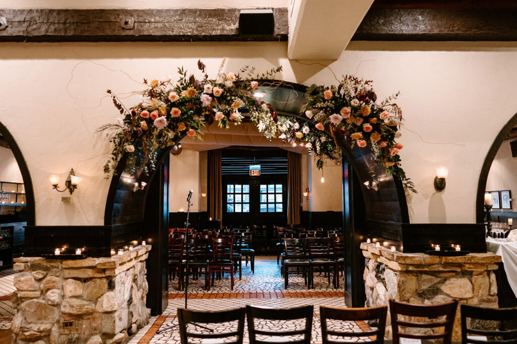 Reception details at Osteria Via Stato Chicago wedding venue