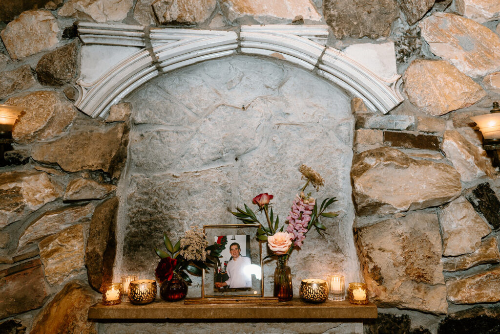 Reception details at Osteria Via Stato Chicago wedding venue
