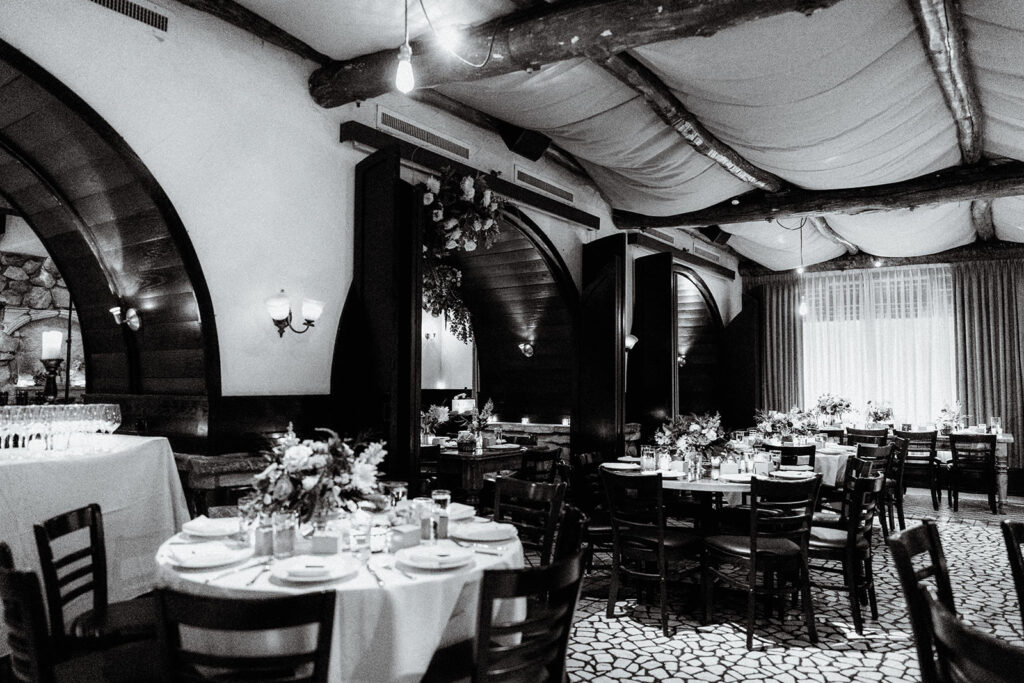Reception details at Osteria Via Stato Chicago wedding venue