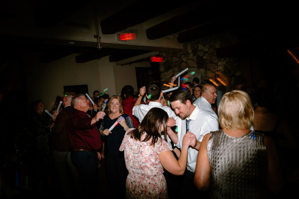 Open dance floor at a wedding in Osteria Via Stato Chicago