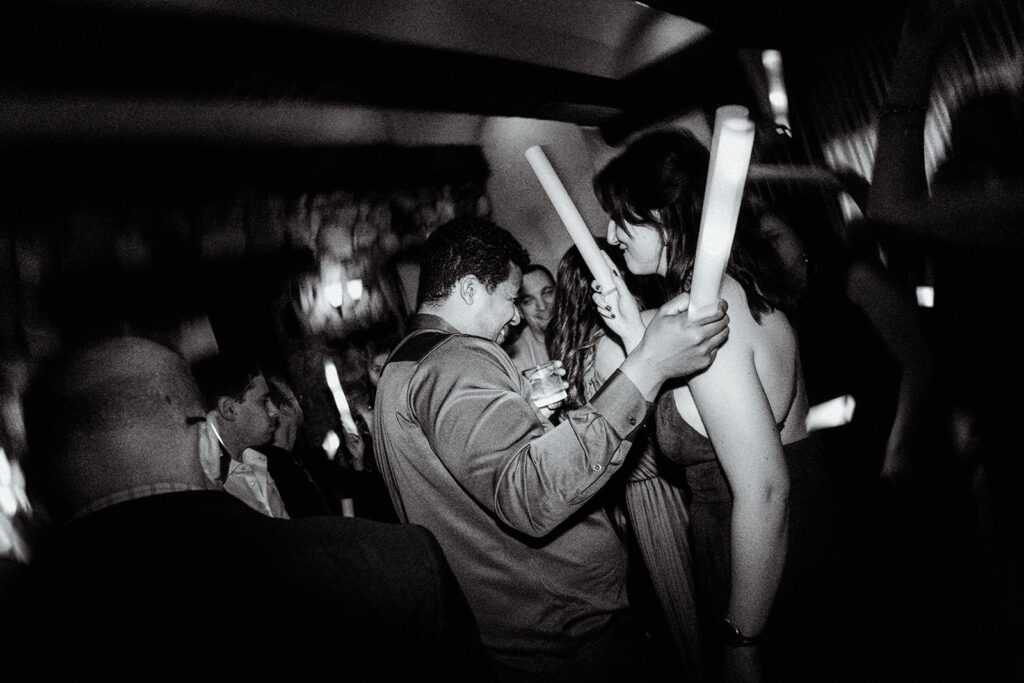 Open dance floor at a wedding in Osteria Via Stato Chicago