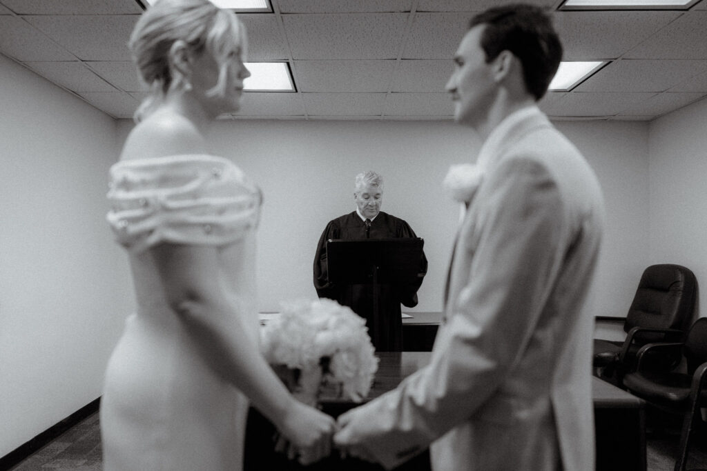 Chicago City Hall elopement ceremony with the judge